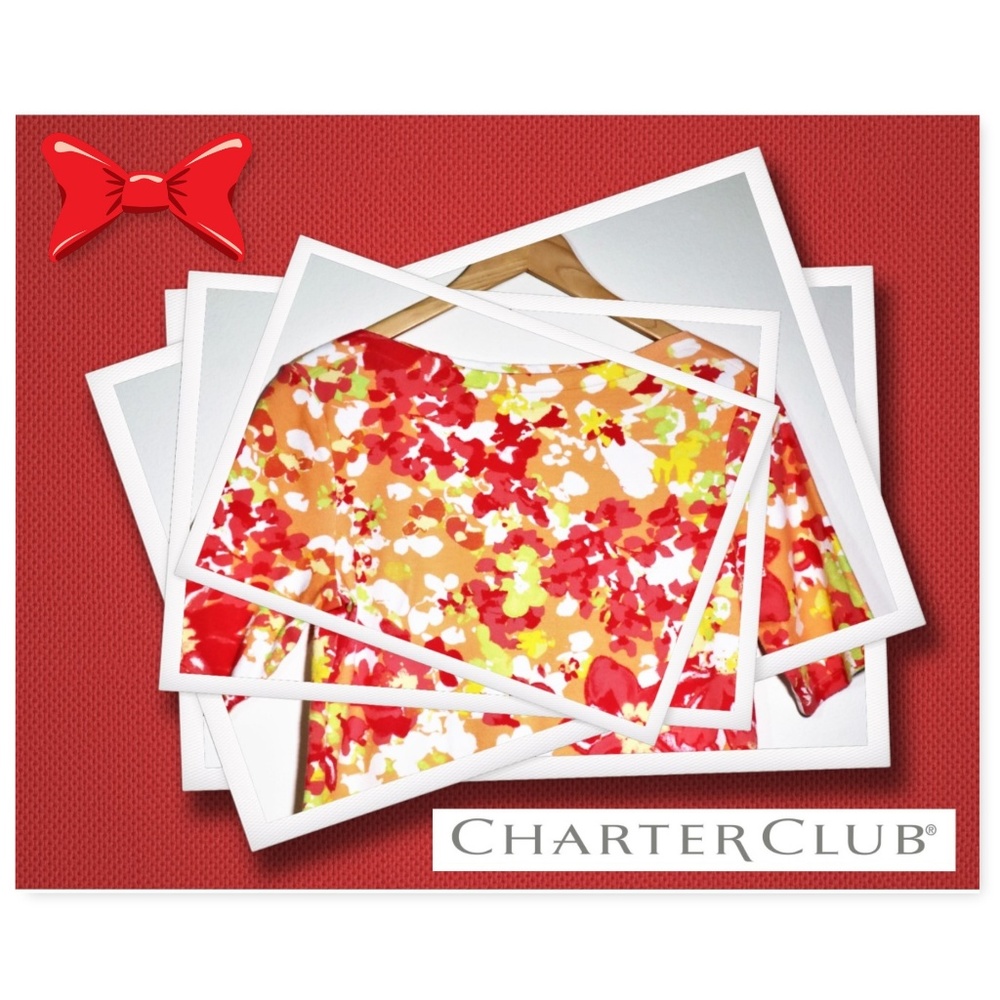 Charter Club! Liberty Floral Print 3/4 Sleeves